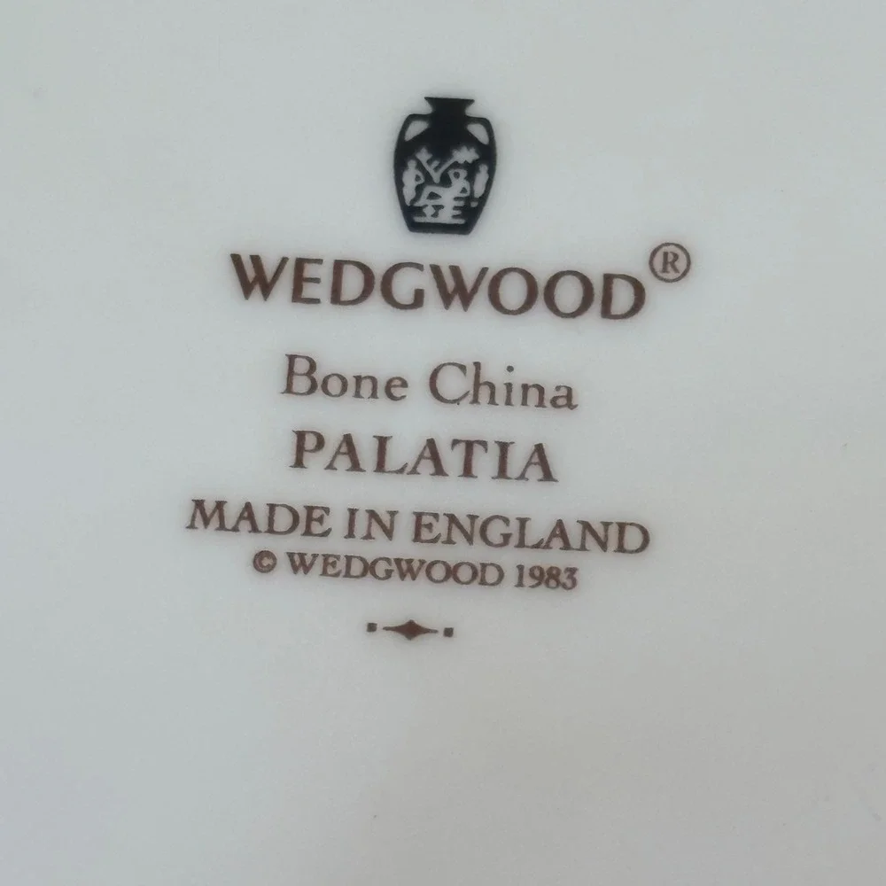 Wedgwood Palatia China Set‎ 4 Bread Butter Plates Appetizer Greek Key Excellent